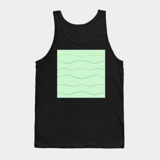 Pastel Green Waves Tank Top